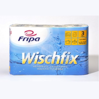 Küchenrollen "Wischfix", 3-lagig, hochweiß