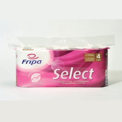 Toilettenpapier "Select", 4-lagig mit Dekorprägung