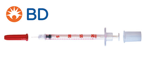 Insulinspritze BD Micro-Fine™+ U-40, 0,5 ml 30Gx5/16
