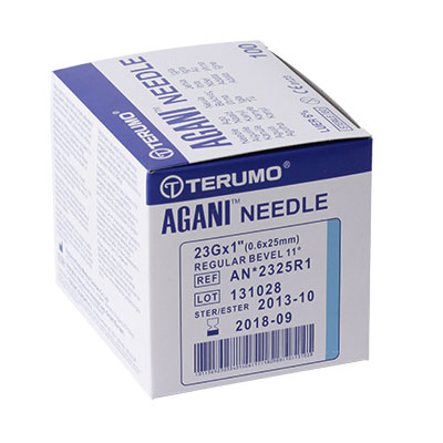 Terumo Agani Injektionskanülen, braun, 26G x 5/8"